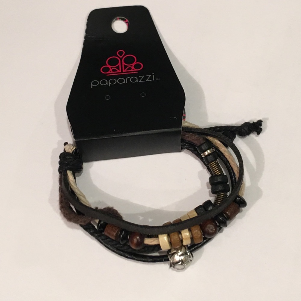 Multi Banded leather & string bracelet - Picture 5 of 5